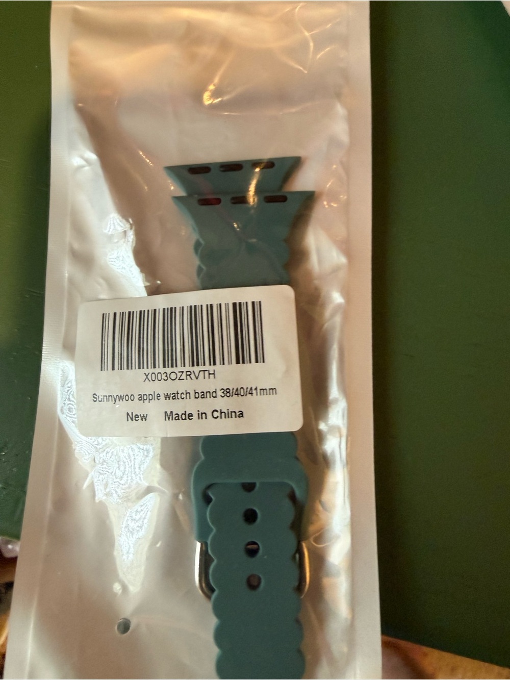 Sunnywoo Teal Silicone Apple Watch Band 38/40/41mm nwt